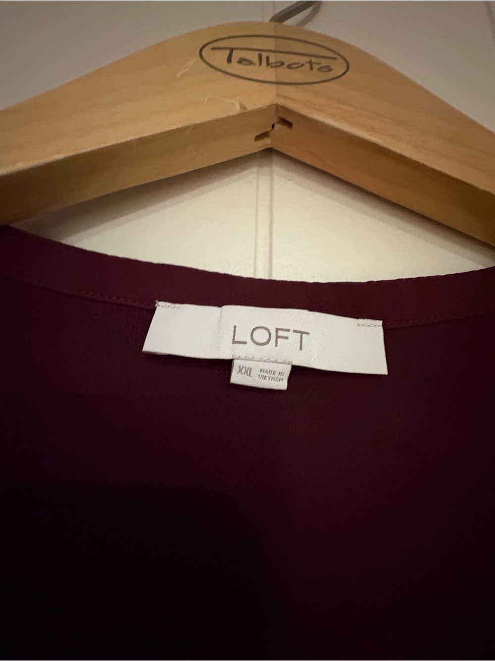 Loft burgundy long sleeve blouse XXL - Picture 3 of 5